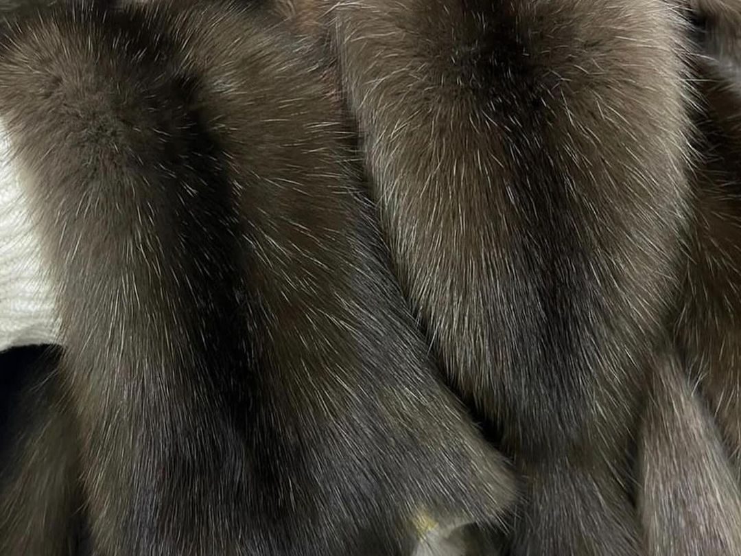Détail d'une peau de fourrure : sens du poil et couture d'atelier